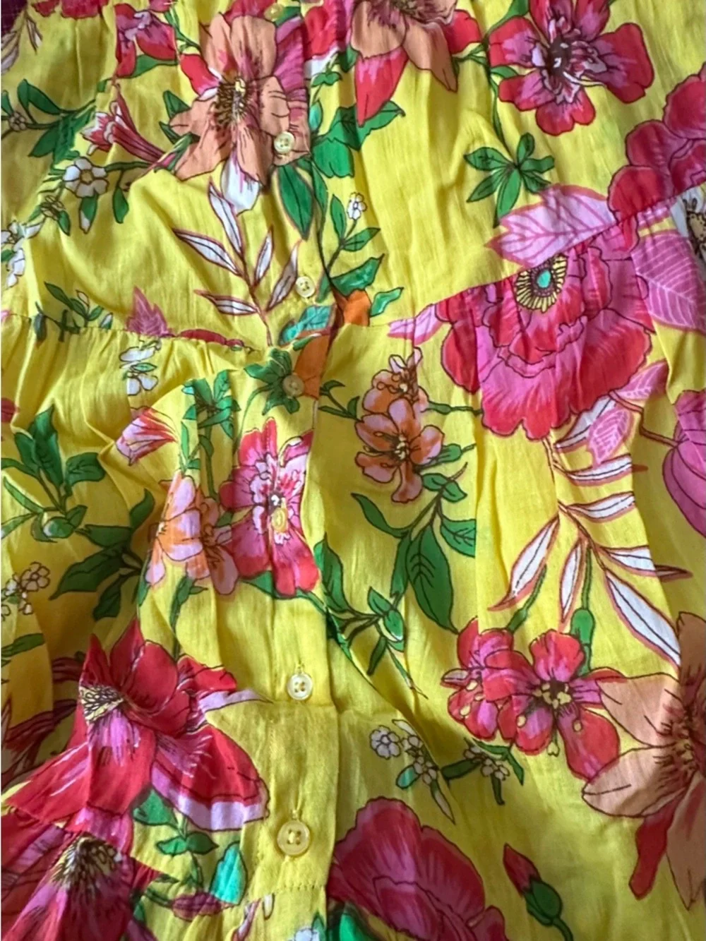 NWT Band of the Free Yellow and Pink Floral Sundress boho festival vibes- MEDIUM - Picture 7 of 13